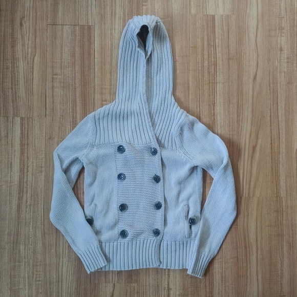 Gap Sweaters - Gap beige hooded sweater size XS